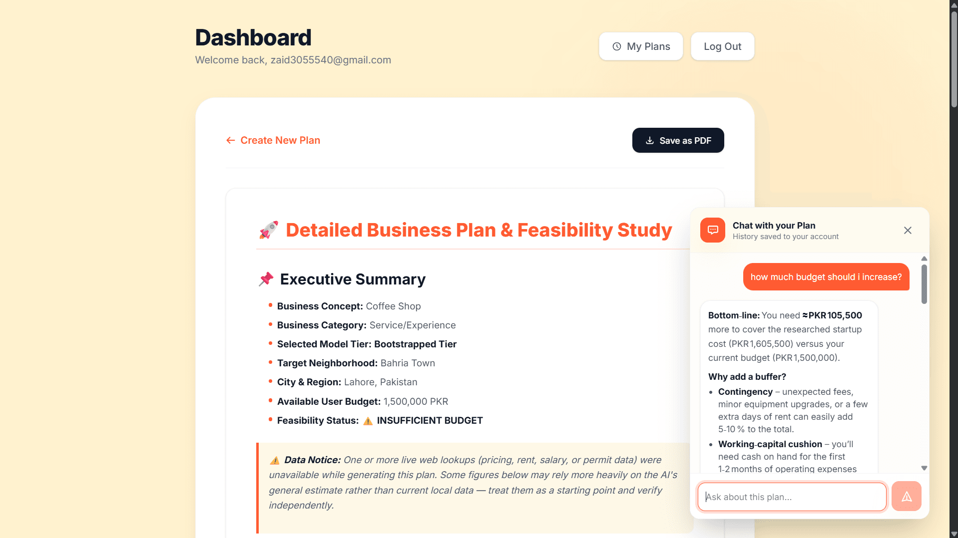 Business Plan Generator