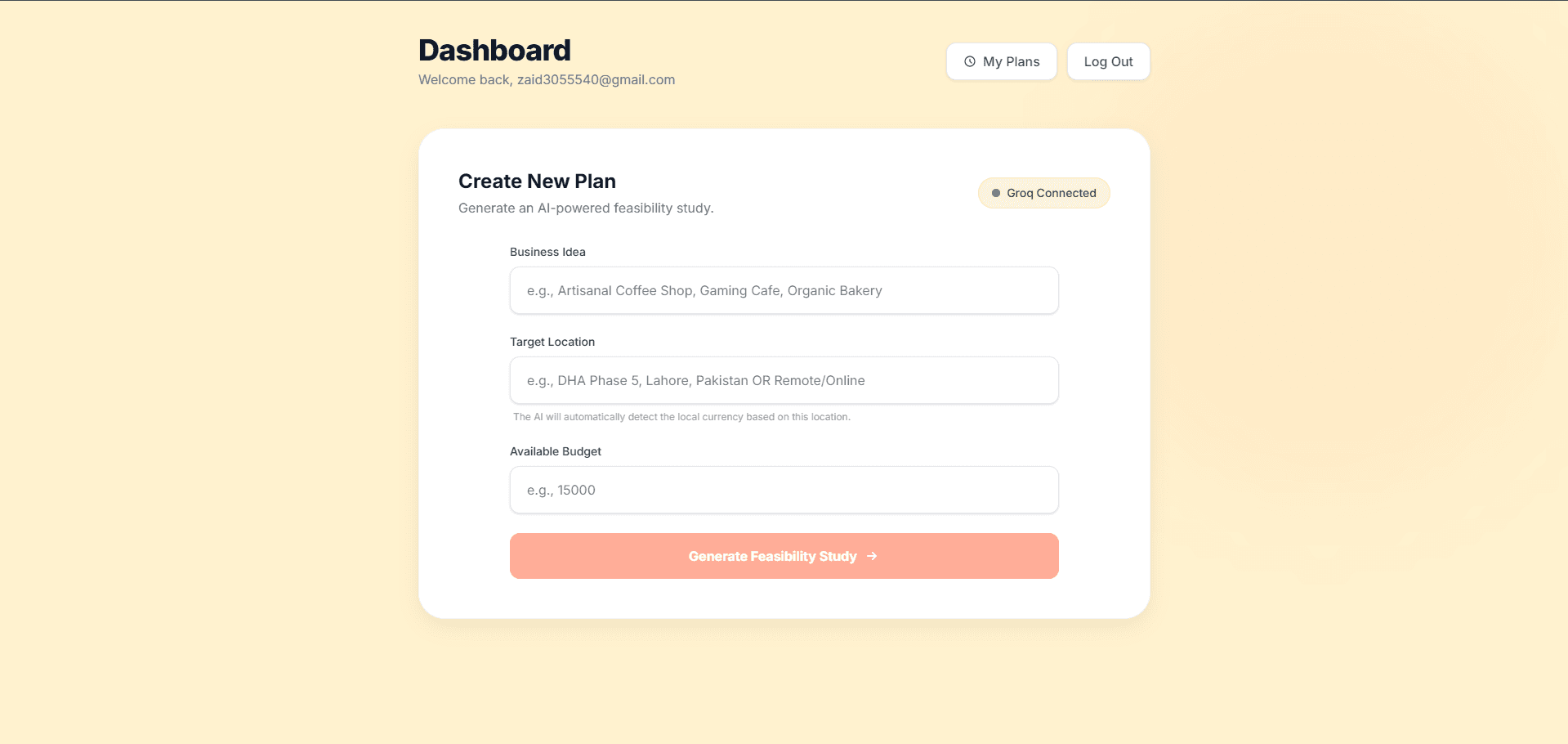 Business Plan Generator